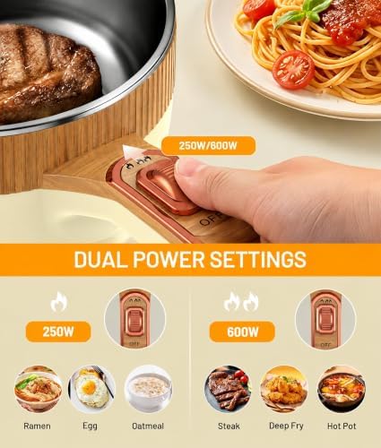 Electric Hot Pot 1.5L Mini Portable Electric Pot Dual Power - Image 4