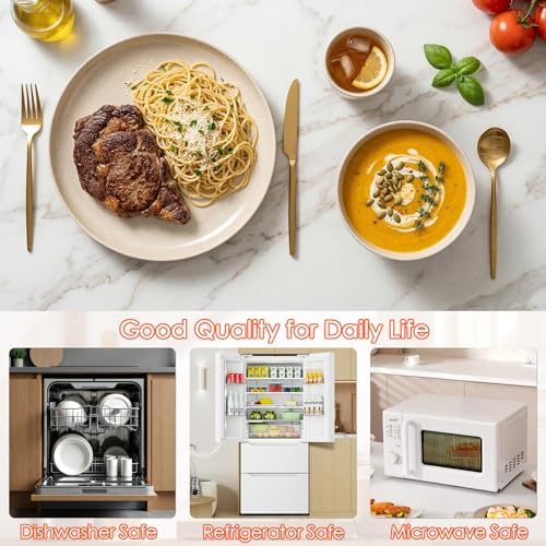 Plastic Dinnerware Sets for 6 People 18pcs Camping Plates and Bowls Set - Image 4
