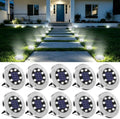 OULONGER 4.6inch Solar Ground Lights, Garden Solar Outdoor Waterproof Pathway Bright In-Ground Landscape Lights for Patio, Lawn, Yard, Driveway, Step and Walkway(White Light 10Packs) by OULONGER