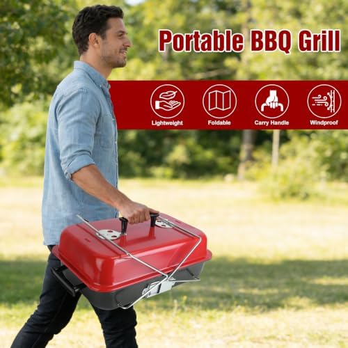Portable Charcoal BBQ Grill, Foldable BBQ Grill - Image 6