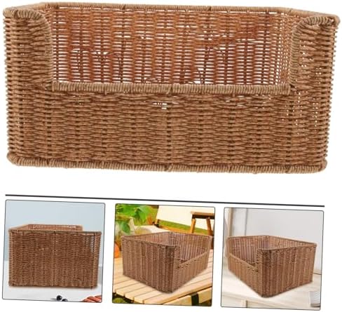 Imitation Rattan Woven Basket Organizer for Cutlery Packets - Image 2