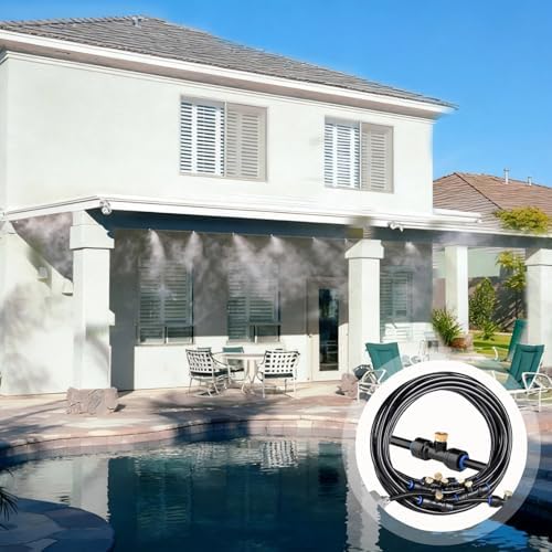 12 M Outdoor Mister System, Garden Water Spray Cooling Kit, 16 Nozzles, Us Connector - Image 3