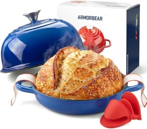 9.5-Inch Enameled Cast Iron Sourdough Bread Oven, Dome Lid, Blue by Unknown