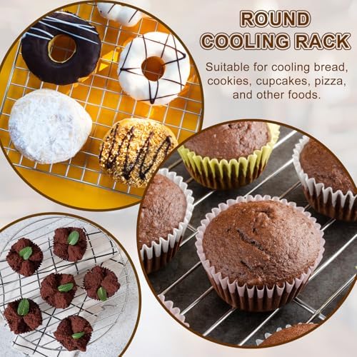 uxcell 11 Inch Round Cooking Rack, Stainless Steel Canning Racks with Legs, Barbecue Mesh Grill for Baking Cooling Steaming Cookware - Image 7