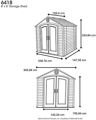 Lifetime 6418 Outdoor Storage Shed, 8 by 5 Feet - Image 6