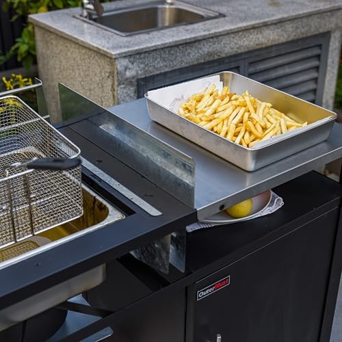 OuterMust Outdoor Propane Deep Fryer, 85,000 BTU Outdoor Fryer Station Movable Propane Fish Fryer Cart Stainless Steel Top & Storage Cabinet Ideal for Fish & Turkey Frying - Image 6