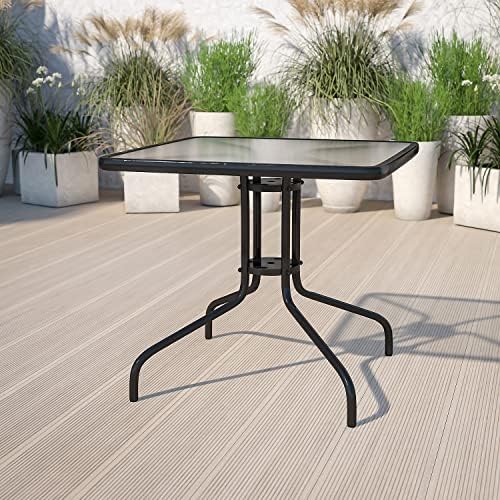Flash Furniture 31.5 in Metal Square Table - Image 2