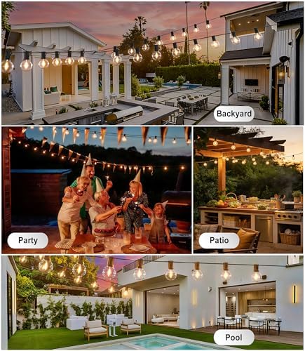 Outdoor String Lights 100FT Wateproof Outside Patio Lighting for Backyard - Image 6