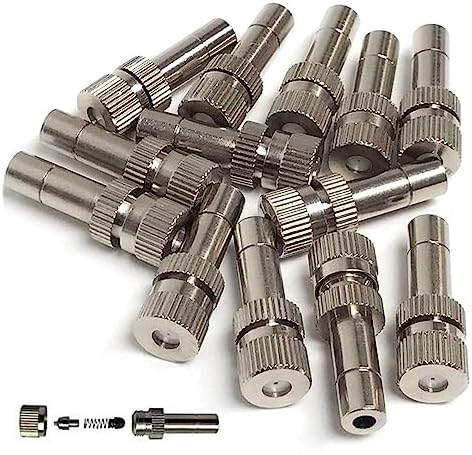 20pcs Brass Mister Nozzles, 6mm Misting Nozzles for Outdoor Cooling System, Landscaping, Air Humidification, Greenhouse Irrigation (without Filter, 0.028"/0.7mm Orifice) - Image 4