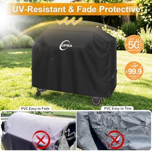 Kipiea 600D Heavy Duty Grill Cover for Traeger Timberline 1300, Waterproof Wood Pellet Smoker Cover with Windproof Buckles, Pellet BBQ Grill Covers for Outside Anti-UV, No Tear, No Fading - Image 6