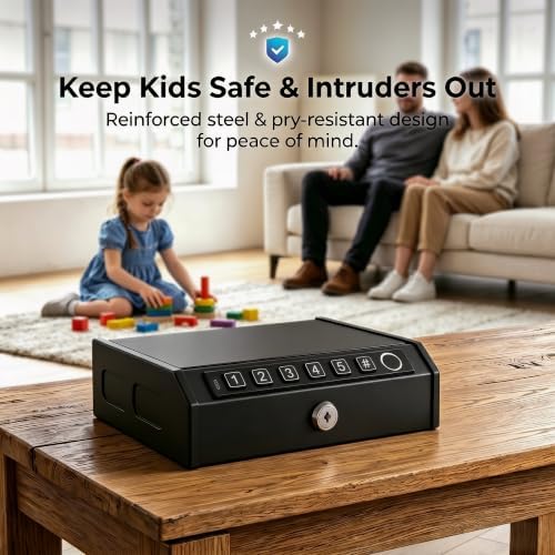 RORMGO Biometric Gun Safe for Handgun Fingerprint Quick Access for Lock Box - Image 6
