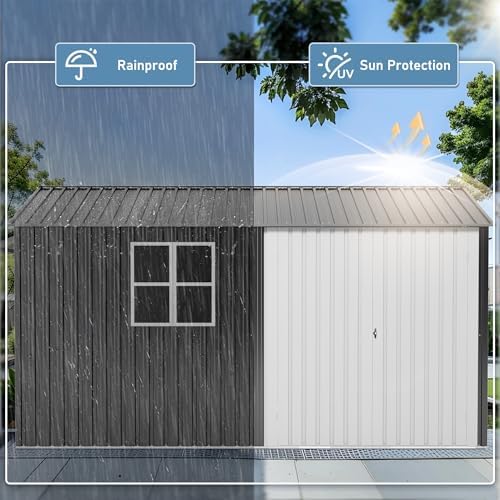 AirWire 12x10 FT Outdoor Metal Storage Shed with Window - Image 6