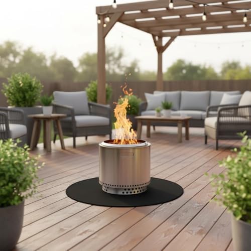 Fireproof Mat 2-Pack, Round Fire Pit Mat& Rectangle Grill Mat, 3-Layer Heat Resistant Deck Protector, Waterproof, Anti-Slip, for Patio, Grass & Outdoor Use (65"×36" & Round 36") - Image 4