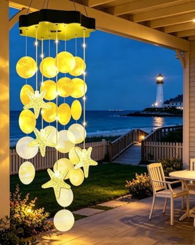 Toodour Solar Wind Chimes for Outside, Gifts for Mom Grandma Women Girls by Toodour
