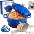 HITROCK 4.9 QT Enameled Cast Iron Dutch Oven with Lid, Sourdough Baking Kit by Unknown