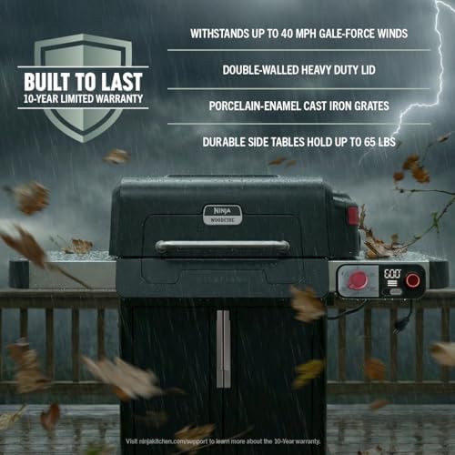 Ninja FlexFlame Grill & Smoker, Electric & Propane, 5-in-1, Black,PG301BK - Image 3