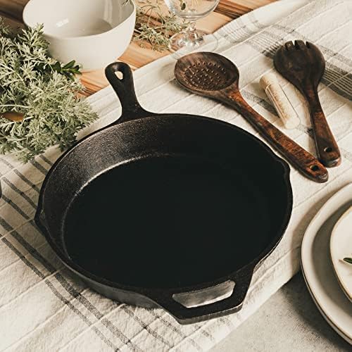 10-1/4 Inch Round Medium Pre-Seasoned Cast Iron Skillet - Image 5