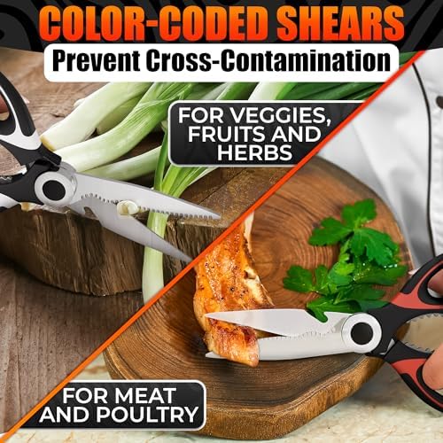 2 Pcs Kitchen Scissors All Purpose Heavy Duty, 5-in-1 - Image 5