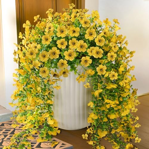 ZFProcess Artificial Fall Mums Fake Flowers Plants for Outdoor Home Decor by ZFProcessArtificialFlowers