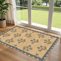 3x5 Floral Entry Rug - Washable Indoor Outdoor Mats for Front Door by Othilic