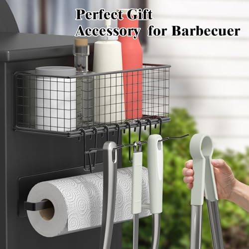 2-Pack Magnetic Storage Bins with Paper Towel Holder for Traeger - Image 5