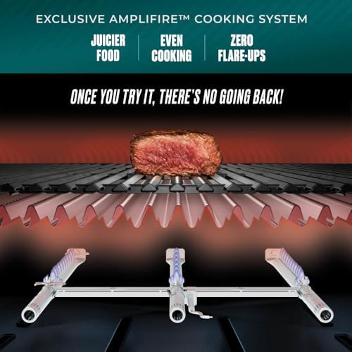 Charbroil Pro Series with Amplifire Infrared Technology 4-Burner Propane Gas Grill Cabinet with Side Burner, Black - 463281024 - Image 6