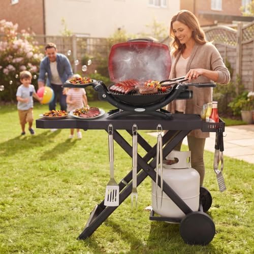 Grill Cart for Weber Q1200 Q1000 Q2200 Q2400, Portable Grill Stand - Image 2