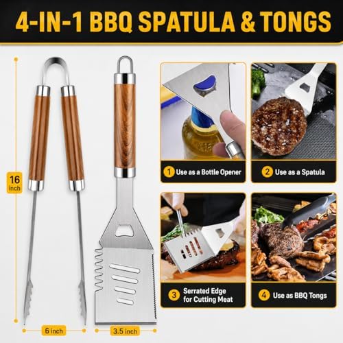 TAIMASI 34Pcs Heavy Duty Grill Accessories Grilling Gifts for Men - Image 3