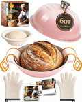 AHJ 6QT Enameled Cast Iron Dutch Oven for Sourdough Bread Baking by AHJ
