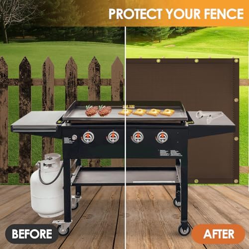 Fireproof Grill Heat Shield for Deck Railing/Wall, 4'x3', Brown - Image 3