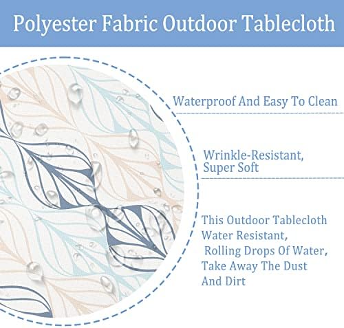 Outdoor Tablecloth with Umbrella Hole and Zipper, Patio Table Covers for Spring/Summer, Machine Washable Outdoor Party/Picnic Rectangle Table Cloth 60 x 102 in - Image 5