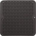 MicoYang Silicone Dish Drying Mat for Multiple Usage,Easy clean,Eco-friendly,Heat-resistant Silicone Mat for Kitchen Counter or Sink,Refrigerator or Drawer liner Coffee M 12 inches x 12 inches by MicoYang