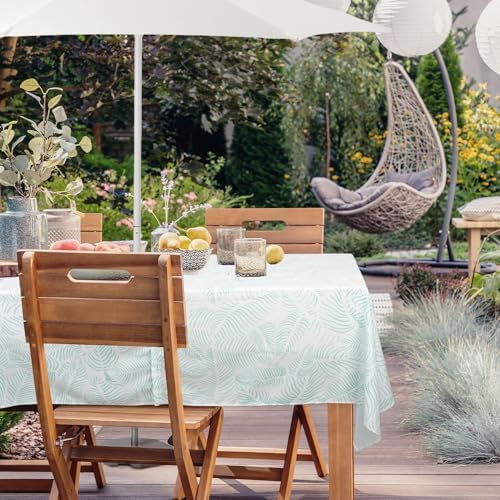 Outdoor Tablecloth with Umbrella Hole Umbrella Tablecloth Patio Tablecloths with Zipper for Courtyards, Terraces, and Beaches 60 x 84 in - Image 3