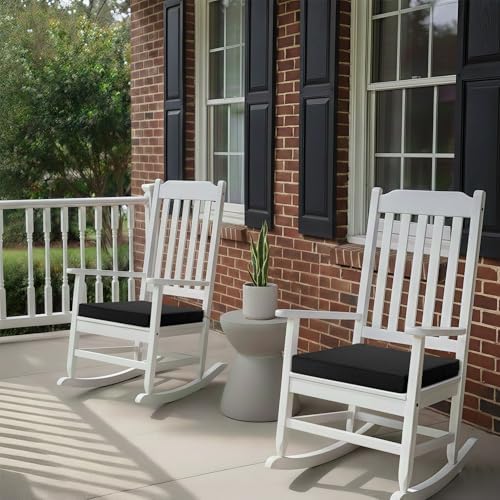 Outdoor Chair Cushions, Set of 4, 18 x 18 Inch, Black - Image 2