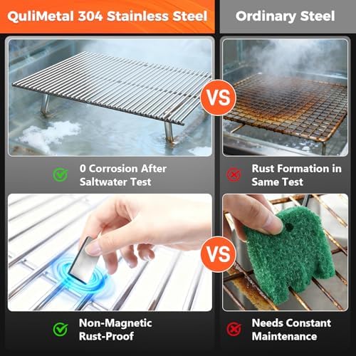 QuliMetal 19.5 Inch Grill Grates for Weber Genesis 300 Series - Image 5