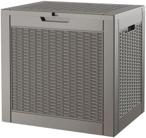 Outdoor Storage Waterproof Deck Box for Patio (36 Gallon, Grey) by Unknown