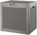 Outdoor Storage Waterproof Deck Box for Patio (36 Gallon, Grey) by Unknown