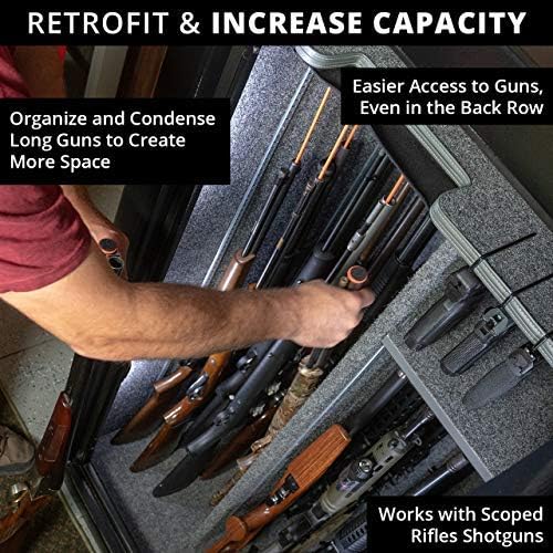Gun Storage Solutions Rifle Rods Starter Kit with Shelf Liner Gun Organizer System Store More Guns Easy Access for Safety with Nylon Woven Loop Fabric - Image 6