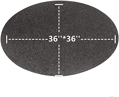 Round Under Grill Splatter Mat, Oil Heat Resistant BBQ Gas Grill Garage Cabinet Protective Floor Mat Rug for Outdoor Backyard Deck Patio 27’’x27’’/36’’x36’’ (36‘’x36'’) - Image 3