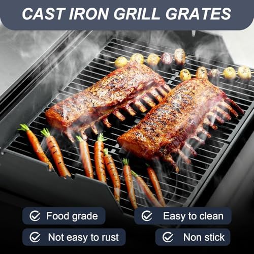 Uniflasy 19.5" Grill Parts for Weber Genesis Grill Grates for Weber Genesis 300 Series Genesis E310 E320 E330 S310 S320 S330 EP310 Cast Iron Cooking Grates Replacement for Weber Parts 7524 7528 - Image 7
