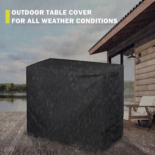 Outdoor Storage Cabinet Cover for Wicker Outdoor Bar Cart, Outdoor Bar Table Cover for Patio Storage Bar Table/Wicker Console Table/Rattan Cabinet Sideboard - Image 6