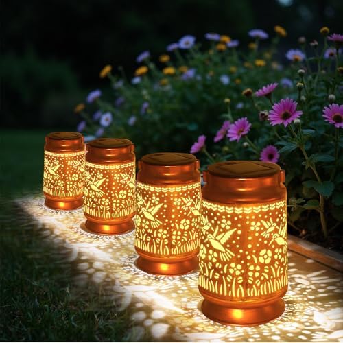Solar Lanterns Outdoor Waterproof Gifts for Women Grandma Gifts by HOFLYW