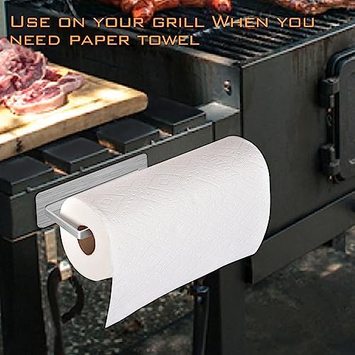 Magnetic Paper Towel Holder,Stainless Steel Paper Towel Holder 12”(L) x 3”(H) for Refrigerator Grills Griddles RVs Tailgates,Fit Most US Paper Roll - Image 4