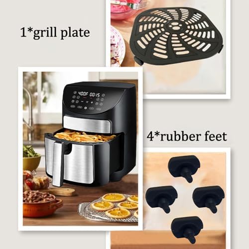 7QT Air Fryer Crisper Tray for Gourmia GAF798 Air Fryers, Upgraded Double Layer Non-stick Coating Air Fryer Grill Crisper Plate Pan Rack Grate for 7QT Gourmia Air Fryer, Dishwasher Safe - Image 6