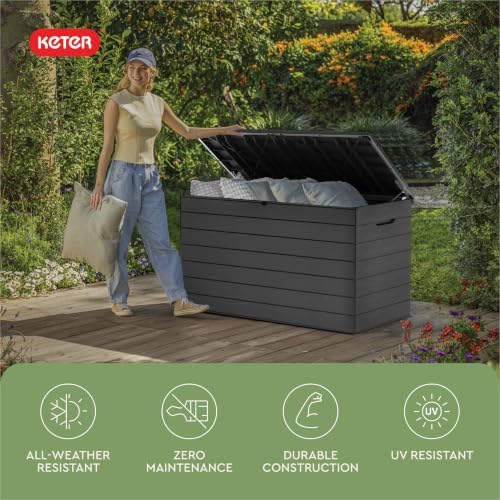 Keter Astoria 150 Gal Outdoor Storage Box for Patio and Pool Accessories - Image 5