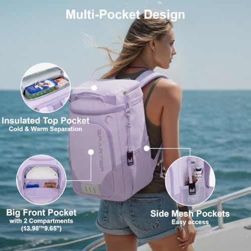 SPARTER Backpack Cooler Insulated 33/49 Can Leakproof Waterproof Bag Beach - Image 4