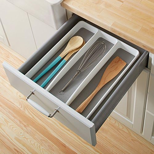 madesmart Classic 3 Compartment Utensil Tray, White - Image 3
