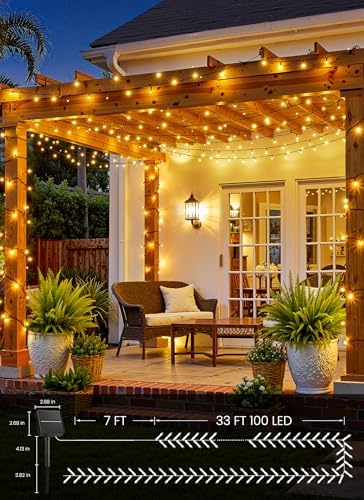 Brightown 2 Pack Solar String Lights Outdoor Waterproof, 80 FT 200 LED - Image 5