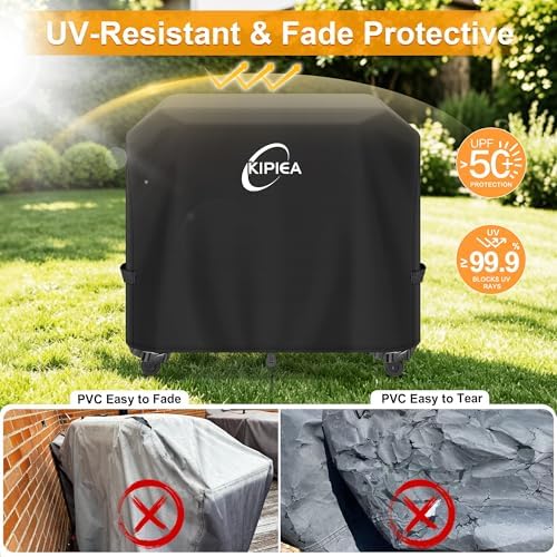Kipiea 600D Heavy Duty Grill Cover for Traeger Flatrock 3 Zone & 2 Zone, Waterproof Flat Top Griddle Cover with Windproof Buckles, Gas BBQ Grill Covers for Outside Anti-UV, No Tear, No Fading - Image 6
