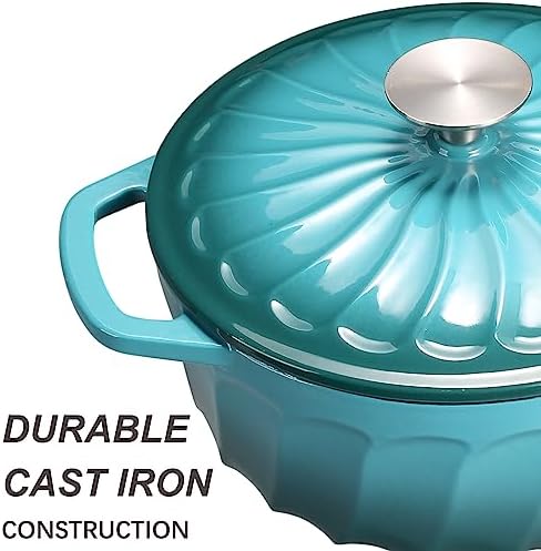 Enameled Cast Iron Dutch Oven Pot with Lid, 3 QT Small Dutch Oven - Image 3